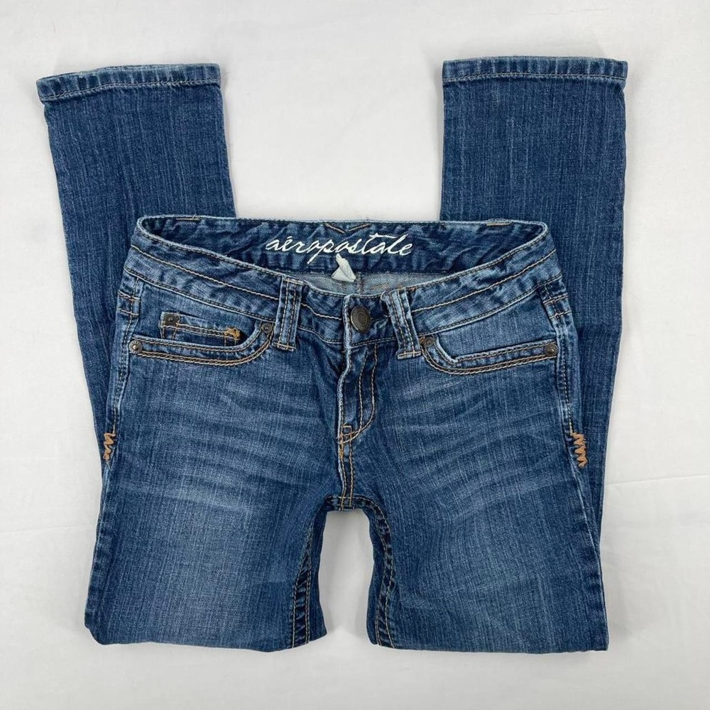 Y2K Aeropostale Low Rise Skinny Slim Jeans Faded 2 XS Casual Preppy 2010s